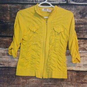 Deb Bright Yellow Cotton Blend Top